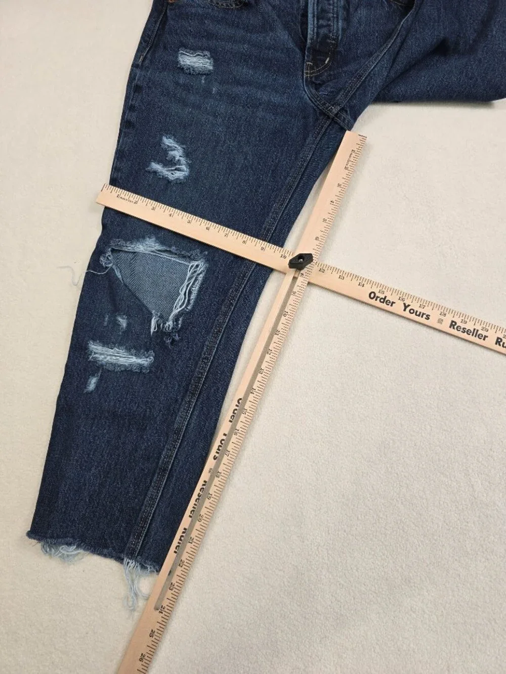 Old Navy Womens High-Rise Slouchy Straight Jeans Size 4 Dark Wash Denim - Picture 2 of 6